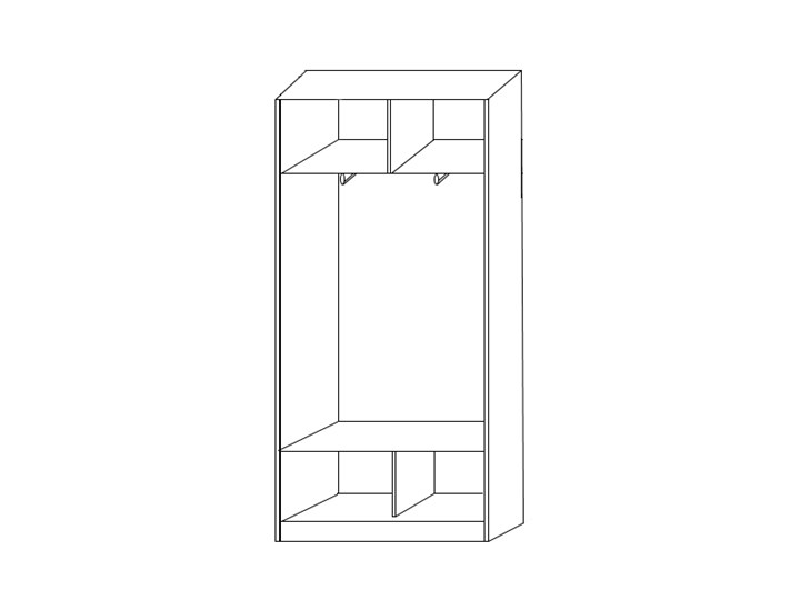 Шкаф 2-х створчатый 2200х1200х420 с одним зеркалом ХИТ 22-4-12/2-15 Дуб Млечный в Магадане - изображение 1
