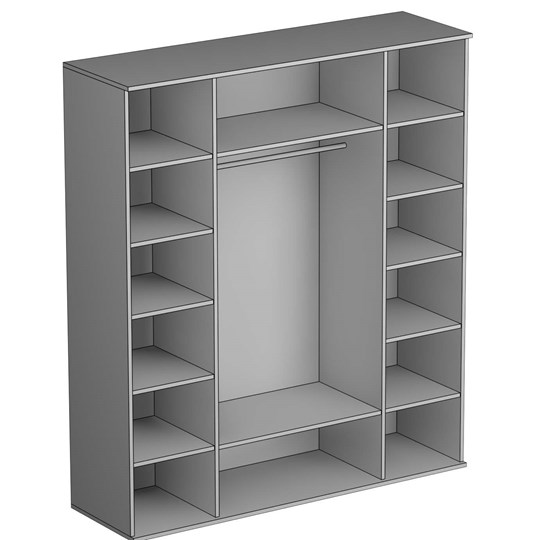 Шкаф четырехдверный Twist, 2 зеркала, (Tw-ШО-04 2г/2зр) в Магадане - изображение 1
