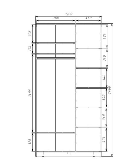 Шкаф 2-х дверный 2400х1200х620 ХИТ 24-12-11 Венге Аруба в Магадане - изображение 2
