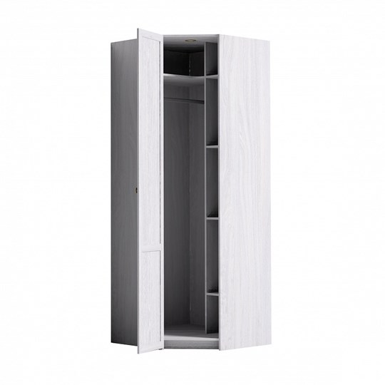 Распашной угловой шкаф Sherlock 63+ фасад стандарт, Ясень Анкор светлый в Магадане - изображение 2
