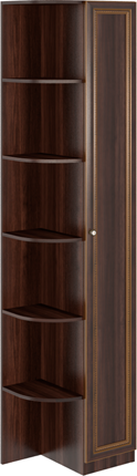 Угловой шкаф-стеллаж Беатрис М14 правый (Орех Гепланкт) в Магадане - изображение