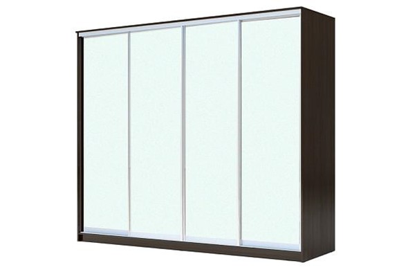 Шкаф 4-х створчатый ХИТ 22-4-24/2-8888, с матовым стеклом, Венге в Магадане - изображение