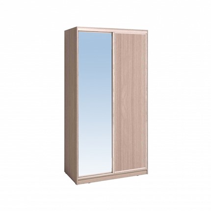 Шкаф 1200 Домашний Зеркало/ЛДСП, Ясень шимо светлый в Магадане - изображение