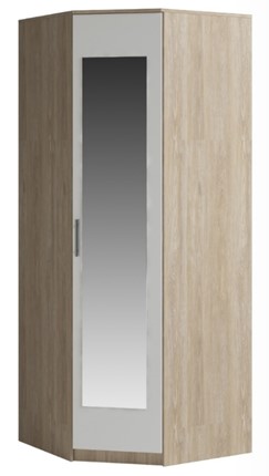 Шкаф Светлана, с зеркалом, белый/дуб сонома в Магадане - изображение
