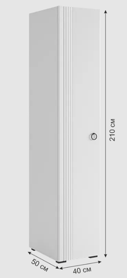 Шкаф распашной Ева 100.01 (белое дерево/белый матовый) в Магадане - изображение 11