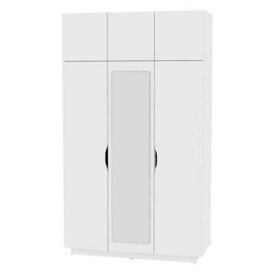 Распашной шкаф Аврора (H21 М) 2322х1351х540 Белый в Магадане - изображение