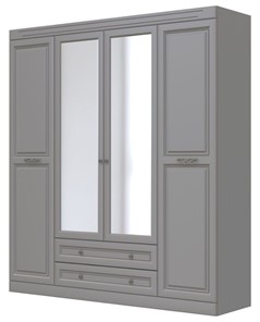 Шкаф четырехдверный в спальню Олимп ШР-4 (антрацит) 2 зеркала в Магадане - предосмотр