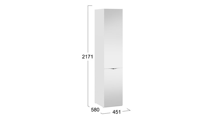 Шкаф для белья Глосс СМ-319.07.112 (Белый глянец) в Магадане - изображение 1