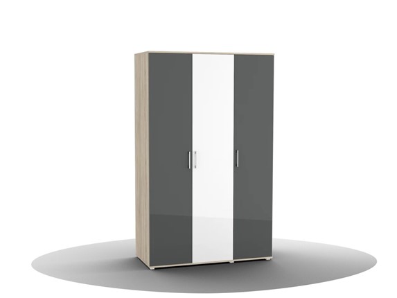 Шкаф для одежды Silvia, ШО-03 (2г/1зр), цвет фасада антрацит в Магадане - изображение