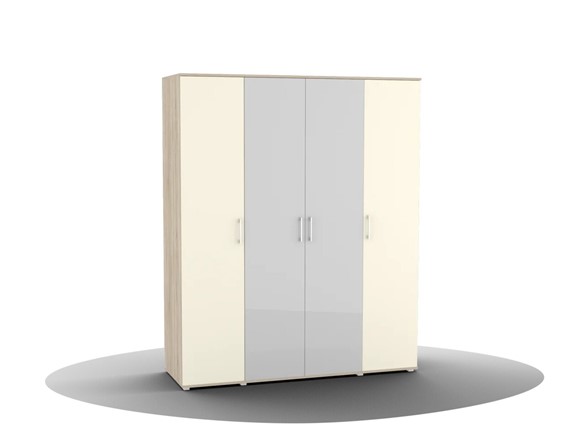 Шкаф для одежды Silvia, ШО-04 (2г/2зр), цвет фасада слоновая кость в Магадане - изображение