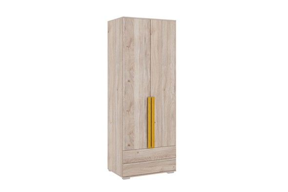 Шкаф для одежды Лайк 55.01, дуб мария/горчица в Магадане - изображение