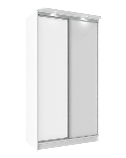 Шкаф 1200 Домашний Зеркало/ЛДСП, Белый в Магадане - изображение 2