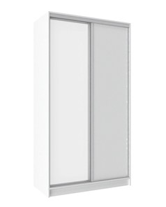 Шкаф 1200 Домашний Зеркало/ЛДСП, Белый в Магадане - предосмотр
