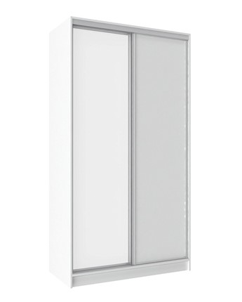 Шкаф 1200 Домашний Зеркало/ЛДСП, Белый в Магадане - изображение