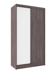 Шкаф 1200 Домашний Зеркало/ЛДСП, Ясень Анкор темный в Магадане