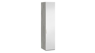 Шкаф для белья Эмбер правый СМ-348.07.002 R (Дуб Гамильтон/Белый глянец) в Магадане