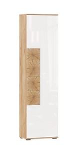 Шкаф одностворчатый Фиджи с декоративными накладками 659.300, Дуб Золотой/Белый в Магадане