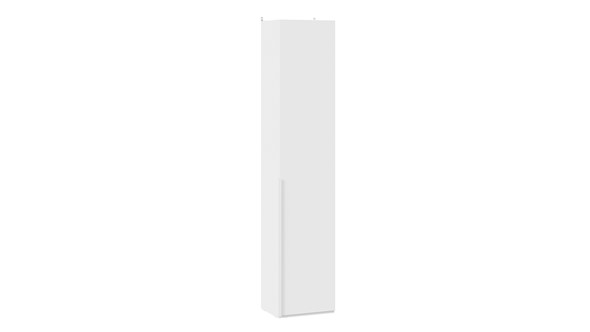 Шкаф с одной дверцей Порто (366) СМ-393.07.211 (Белый жемчуг/Белый софт) в Магадане - изображение