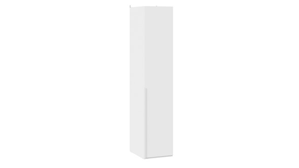 Шкаф одностворчатый Порто (580) СМ-393.07.001 (Белый жемчуг/Белый софт) в Магадане - изображение