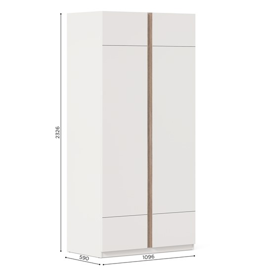 Шкаф двухстворчатый Лайт ЛД 412.090.000, Белый в Магадане - изображение 4
