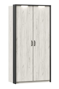 2-створчатый шкаф Техно с паспарту, Дуб крафт белый в Магадане - предосмотр