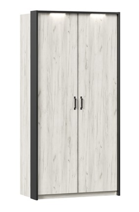 2-створчатый шкаф Техно с паспарту, Дуб крафт белый в Магадане - изображение