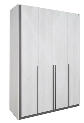 Шкаф 4-створчатый Винтер-4, винтерберг/темно-серый в Магадане - изображение