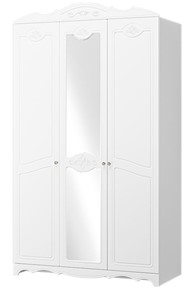 Шкаф трехдверный Лотос ШР-3 (Белый) 1 зеркало в Магадане - предосмотр