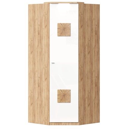 Шкаф угловой 45 с декоративной накладкой Фиджи, 659.248, белый в Магадане - изображение