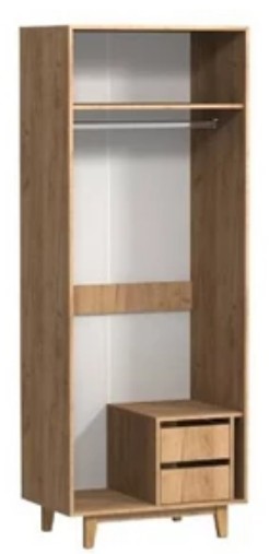 Шкаф двухдверный со скрытыми ящиками Кантри, ЛДСП/МДФ в Магадане - изображение 1