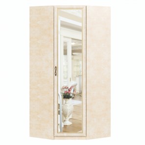 Распашной угловой шкаф Александрия с зеркалом ЛД 625.062, Рустика/Кожа Ленто в Магадане