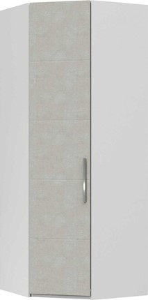 Распашной шкаф угловой Вива Белый глянец / Платина в Магадане - изображение
