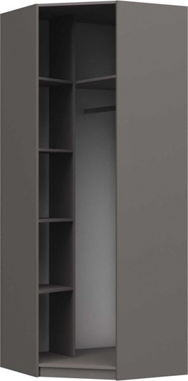 Распашной шкаф угловой Вива с зеркалом, Мокко глянец / Текстиль в Магадане - изображение 1