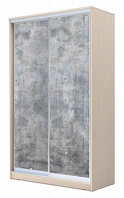Шкаф 2-х дверный Хит-22-4-15-77-22, 2200х1500х420, Бетон Дуб млечный в Магадане - изображение