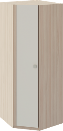 Шкаф угловой Глэдис М21 (Шимо светлый/Белый текстурный) в Магадане - изображение