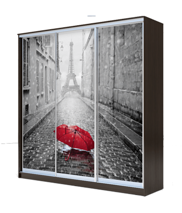 Шкаф 2200х2014х420, Париж, зонтик ХИТ 22-4-20-777-02 Венге Аруба в Магадане - изображение