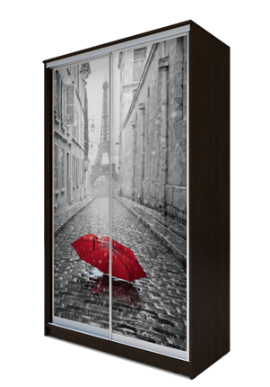 Шкаф 2-х створчатый 2300х1200х620, Париж, зонтик ХИТ 23-12-77-02 Венге Аруба в Магадане - изображение
