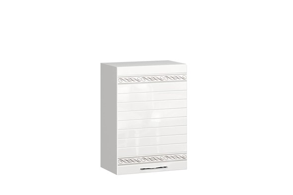 Навесной кухонный шкаф Анастасия 500 008.081.000 белый глянец в Магадане - изображение
