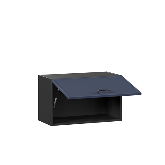 Навесной горизонтальный шкаф 600 Индиго ЛД 298.710.000.161, Чёрный/Тёмно-синий в Магадане - изображение 1
