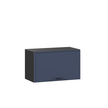 Навесной горизонтальный шкаф 600 Индиго ЛД 298.710.000.161, Чёрный/Тёмно-синий в Магадане - изображение
