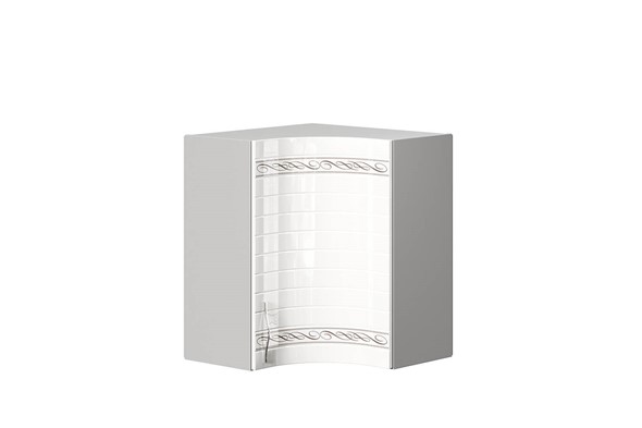 Навесной угловой шкаф Анастасия 600 радиусный 016.311.000 белый в Магадане - изображение