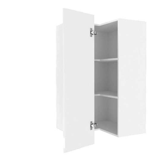 Шкаф кухонный угловой высокий Шервуд, ЛД 281.570.000.170, белый/белый глянец в Магадане - изображение 1