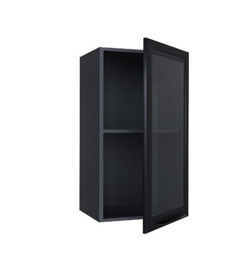 Кухонный шкаф Герда 400 со вставкой 279.320.000.090 (Чёрный/Чёрный) в Магадане - изображение 1
