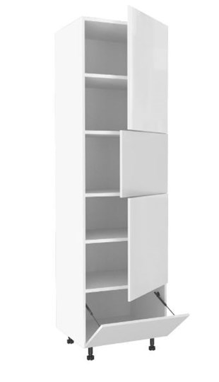 Шкаф для посуды 600, Шервуд, ЛД 281.470.000.156, белый/белый глянец в Магадане - изображение 1