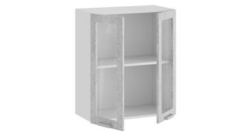 Кухонный шкаф Гранита 1В6С (Белый/Бетон снежный) в Магадане - предосмотр 1
