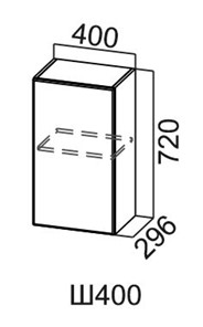 Кухонный шкаф Модус, Ш400/720, галифакс в Магадане - предосмотр