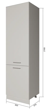Кухонный шкаф-пенал П7 1, Антрацит/Белый в Магадане - изображение