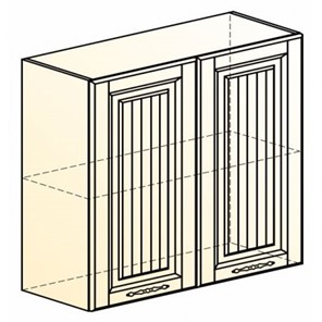 Шкаф навесной Бавария L800 H720 (2 дв. гл.) в Магадане - предосмотр