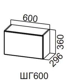 Кухонный шкаф Бостон ШГ6000/360, корпус белый, фасад МДФ белый глянец в Магадане