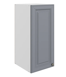 Кухонный навесной шкаф Мишель L300 H720 (1 дв. гл.) эмаль (белый/серый) в Магадане